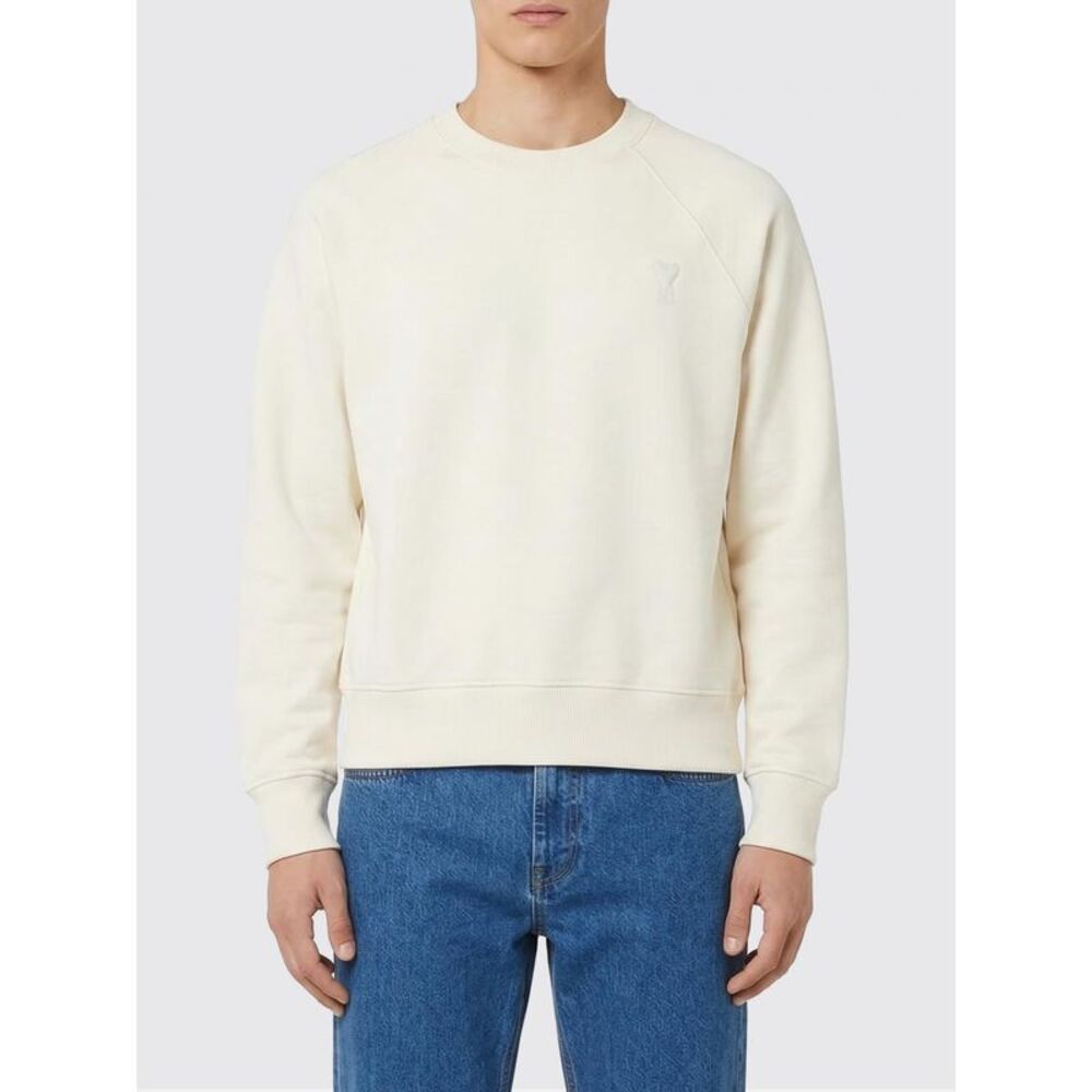 Ami Paris Sweatshirt Men Yellow Cream